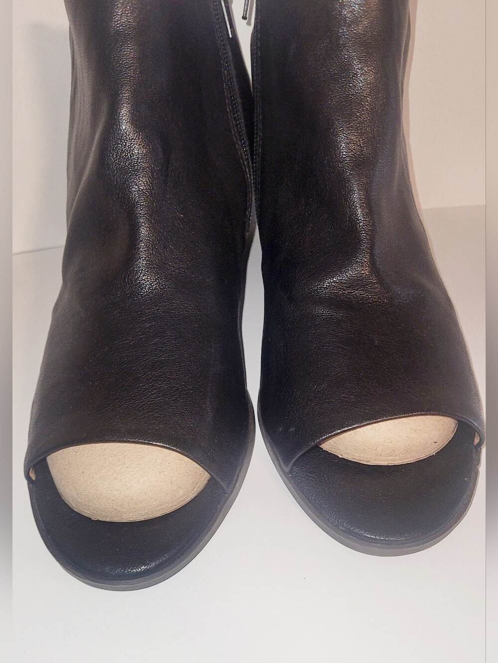 Lucky Brand LK Baaka Open-Toe Leather Booties - Picture 5 of 8